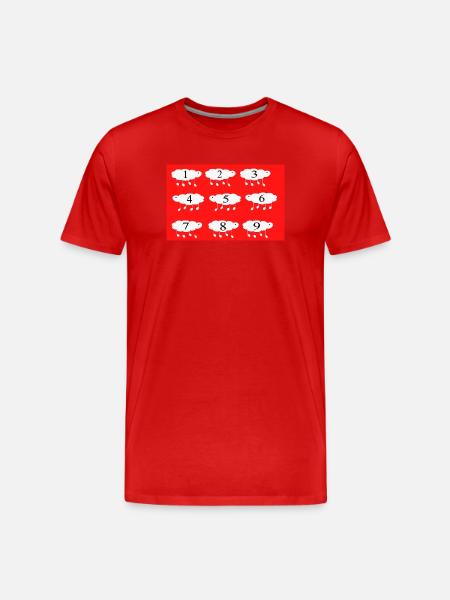 Counting sheep - Men's Premium Organic T-Shirt - red