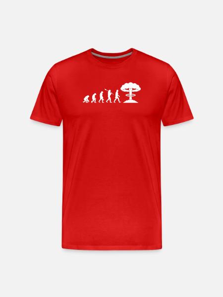 Bombe nucléaire Evolution - T-shirt bio Premium Homme - rouge