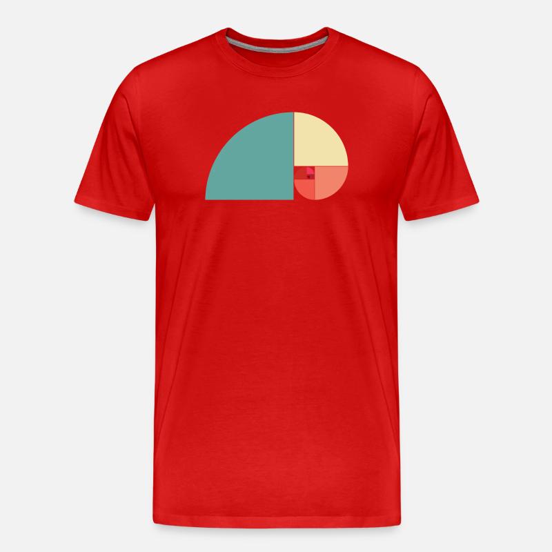 Goldener Schnitt Farbe - Männer Premium Bio T-Shirt - Rot