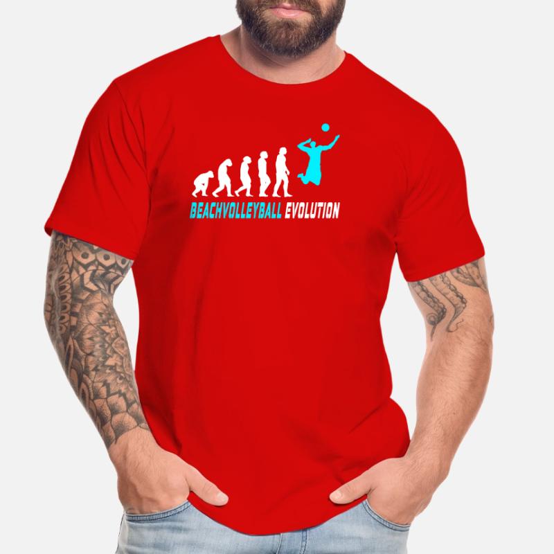 Conception d'évolution de volleyball de plage / idée cadeau T-shirt bio Premium Homme