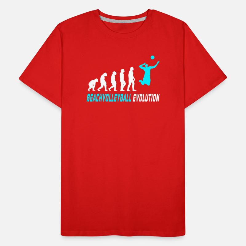Conception d'évolution de volleyball de plage / idée cadeau T-shirt bio Premium Homme