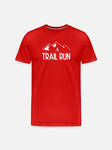 Trailrun - Männer Premium Bio T-Shirt - Rot