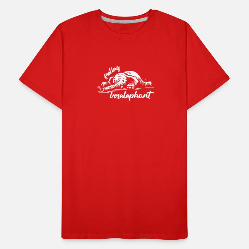 feeling irrelephant elephant animals funny pun Men's Premium Organic T-Shirt