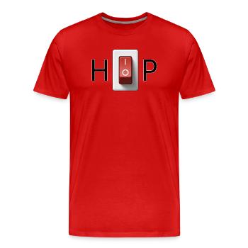HIP-HOP Schalter, Schalte den Hip-Hop ein! - Männer Premium Bio T-Shirt - Rot - Vorne - Damien (186cm)
