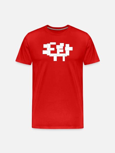 rectangles just squares in composition - Men's Premium Organic T-Shirt - red