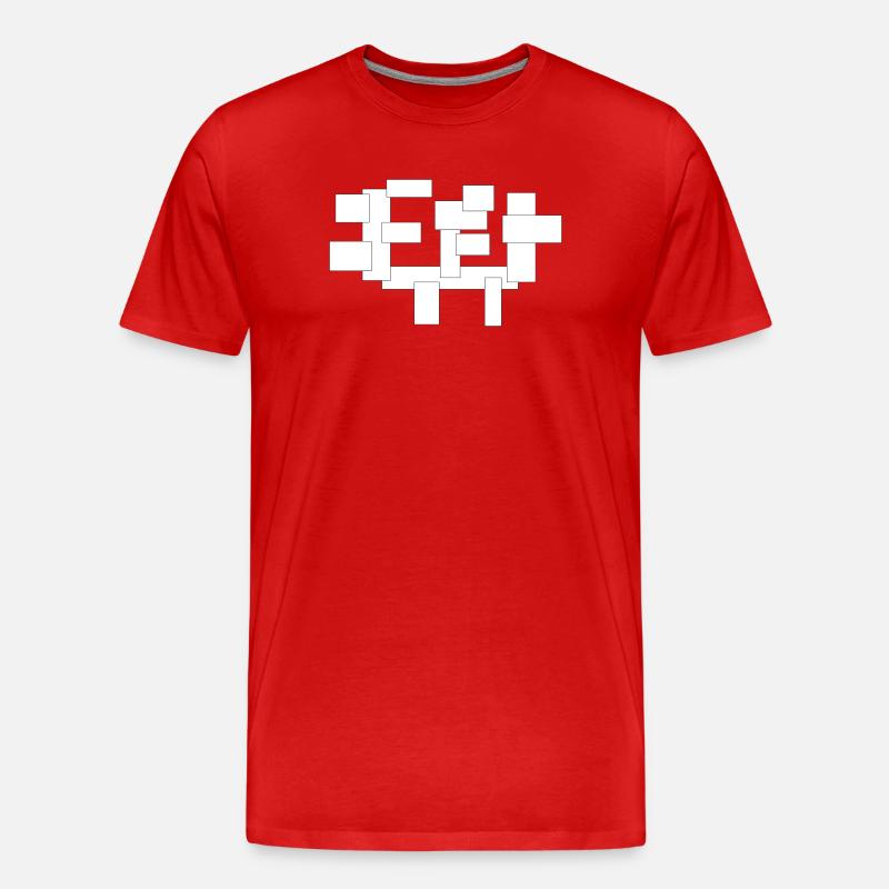 Rechtecke sind einfach Quadrate in Komposition - Männer Premium Bio T-Shirt - Rot