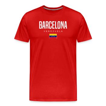 Barcelona Venezuela - Men's Premium Organic T-Shirt - red - Front - Damien (186cm)