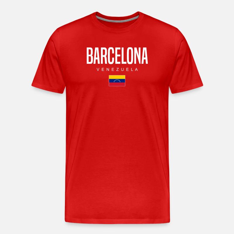 Barcelona Venezuela - Männer Premium Bio T-Shirt - Rot