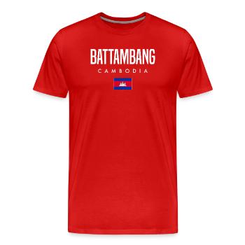Battambang Cambodia Khmer - Men's Premium Organic T-Shirt - red - Front - Damien (186cm)