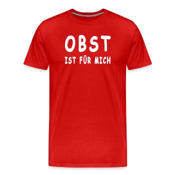 Fruit - T-shirt bio Premium Homme - rouge - Devant - Damien (186cm)