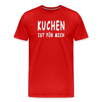 Gâteau - T-shirt bio Premium Homme - rouge - Devant - Damien (186cm)