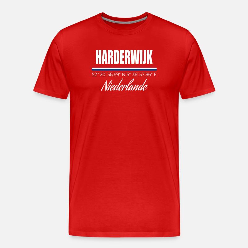 Harderwijk - Männer Premium Bio T-Shirt - Rot