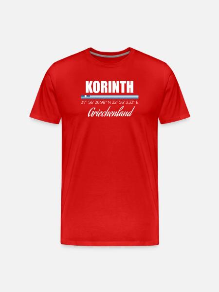 Korinth - Männer Premium Bio T-Shirt - Rot