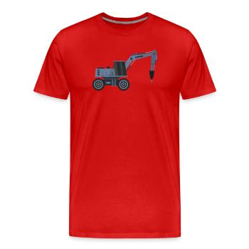 Pelle avec marteau - T-shirt bio Premium Homme - rouge - Devant - Damien (186cm)