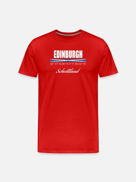 Edinburgh - Men's Premium Organic T-Shirt - red