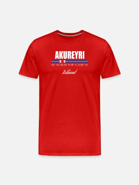 Akureyri - Men's Premium Organic T-Shirt - red
