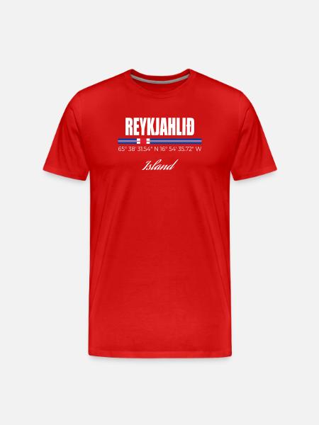 Reykjahlið - Men's Premium Organic T-Shirt - red