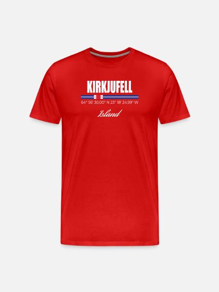Kirkjufell - Men's Premium Organic T-Shirt - red