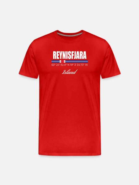 Reynisfjara - Men's Premium Organic T-Shirt - red