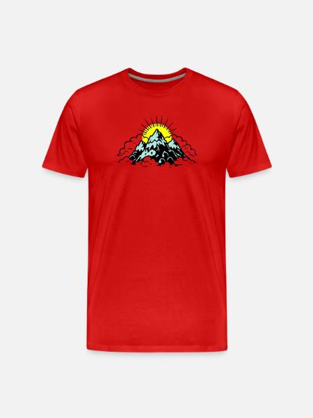 Mountains Alps Nature - Men's Premium Organic T-Shirt - red