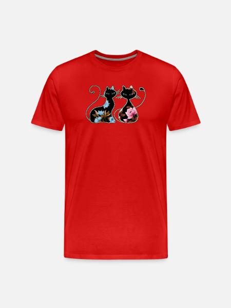 Cats - Men's Premium Organic T-Shirt - red