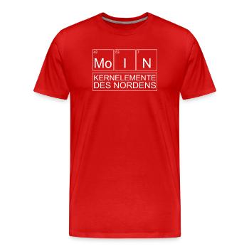 Core Elements of the North North Germany - Men's Premium Organic T-Shirt - red - Front - Damien (186cm)
