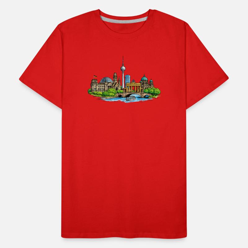 Skyline de Berlin T-shirt bio Premium Homme