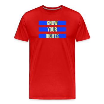Know Your Rights Activism Justice Freedom - Men's Premium Organic T-Shirt - red - Front - Damien (186cm)