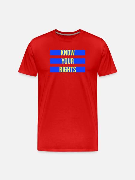 Know Your Rights Activism Justice Freedom - Men's Premium Organic T-Shirt - red