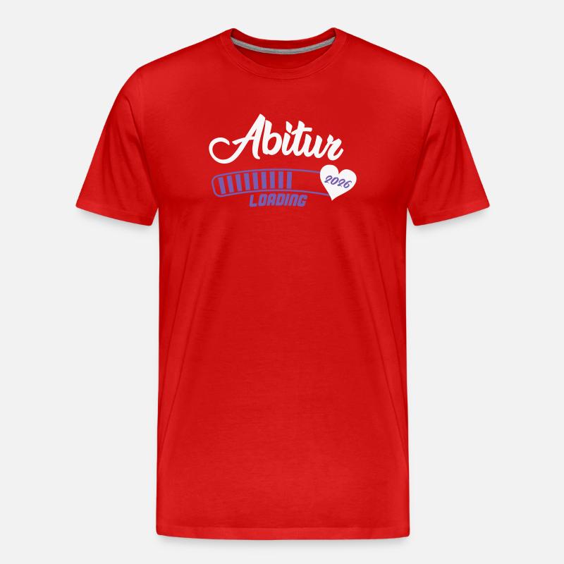 Abitur 2026 Loading Herz - Männer Premium Bio T-Shirt - Rot