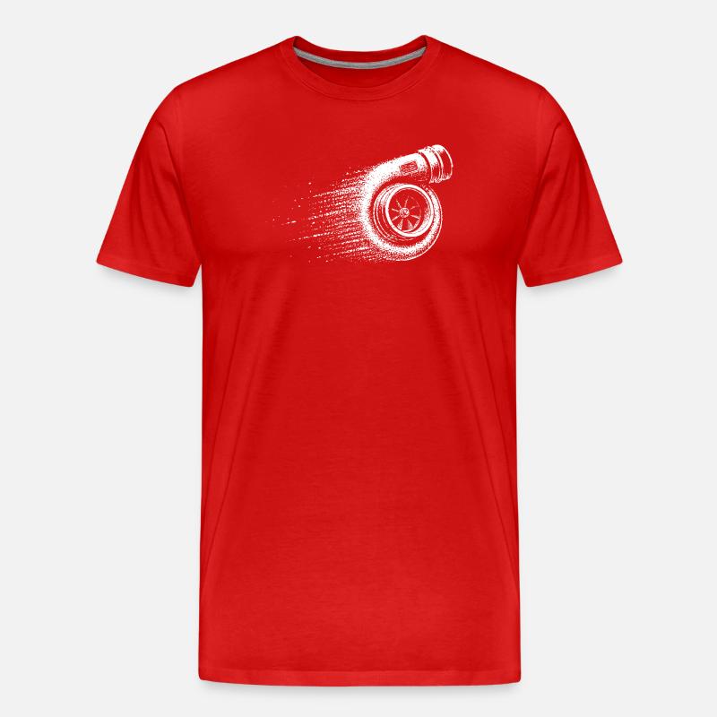Turbolader Boost Boosted Tuner Schrauber - Männer Premium Bio T-Shirt - Rot