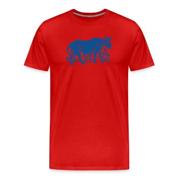 Celtic Bull - T-shirt bio Premium Homme - rouge - Devant - Damien (186cm)