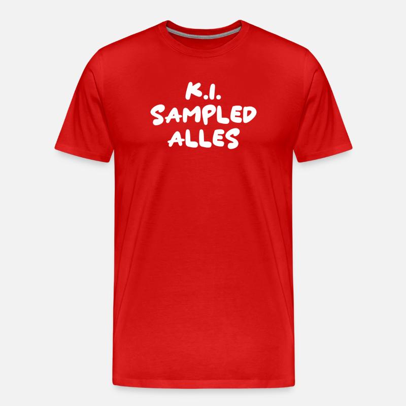 A.I. Sampled Everything - Men's Premium Organic T-Shirt - red
