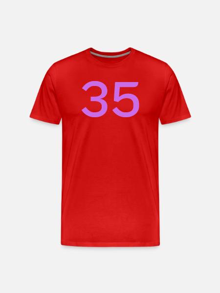 35 - Men's Premium Organic T-Shirt - red