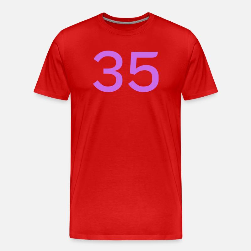 35 - Männer Premium Bio T-Shirt - Rot