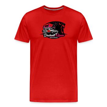 Dachzelt Queen Hoch hinaus - Männer Premium Bio T-Shirt - Rot - Vorne - Damien (186cm)
