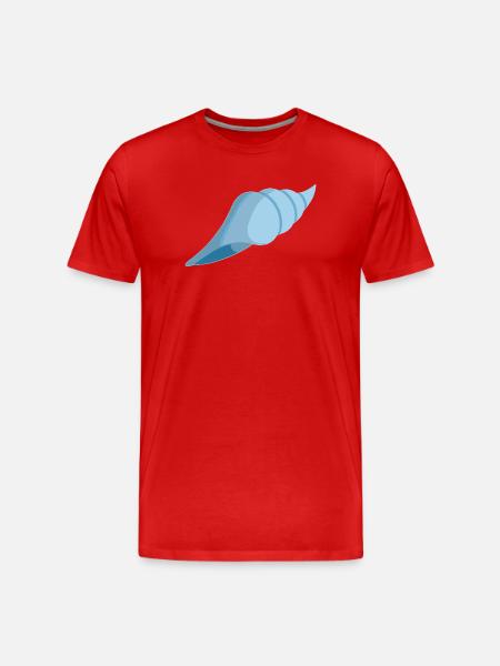 Blue shell spiral design - Men's Premium Organic T-Shirt - red