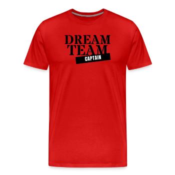 Capitaine de l’équipe de rêve - Capitaine, entraîneur, meilleur groupe - T-shirt bio Premium Homme - rouge - Devant - Damien (186cm)