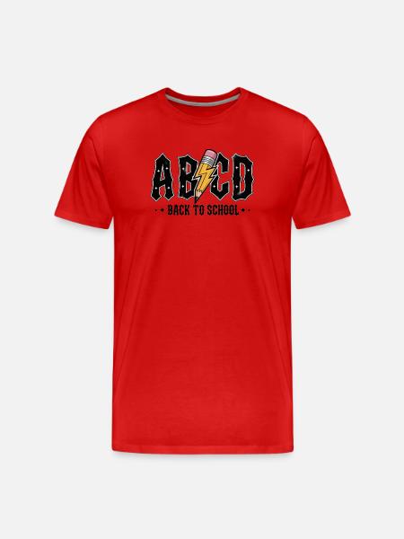 ABCD Back to School Graffiti - Men's Premium Organic T-Shirt - red