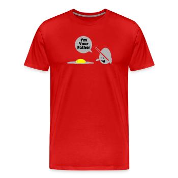egg vader - T-shirt bio Premium Homme - rouge - Devant - Damien (186cm)