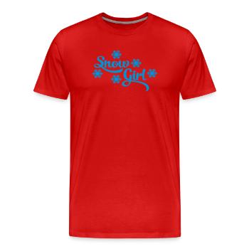 Snow Girl - T-shirt bio Premium Homme - rouge - Devant - Damien (186cm)