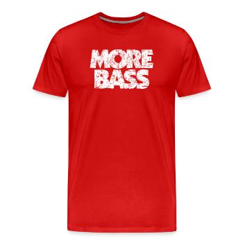 Plus de bass (vintage / blanc) bass player bass player - T-shirt bio Premium Homme - rouge - Devant - Damien (186cm)