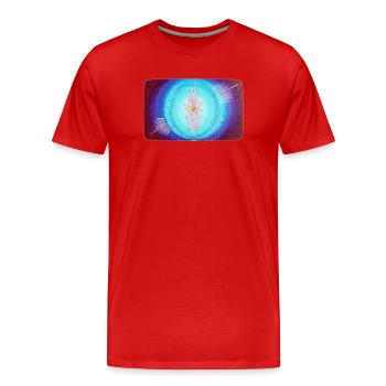 Creation light of divine purification - Men's Premium Organic T-Shirt - red - Front - Damien (186cm)