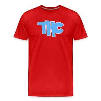 Thc - Men's Premium Organic T-Shirt - red - Front - Damien (186cm)