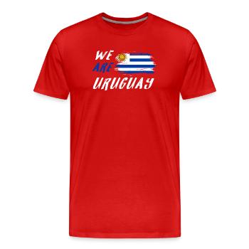 We are Uruguay - Men's Premium Organic T-Shirt - red - Front - Damien (186cm)