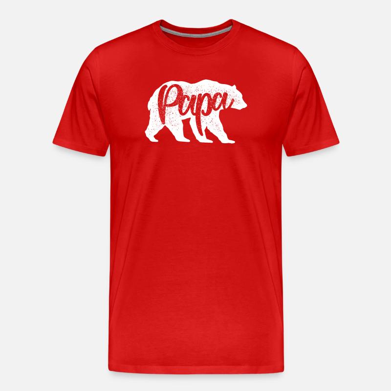 Wildcat Script Monochrom - Männer Premium Bio T-Shirt - Rot