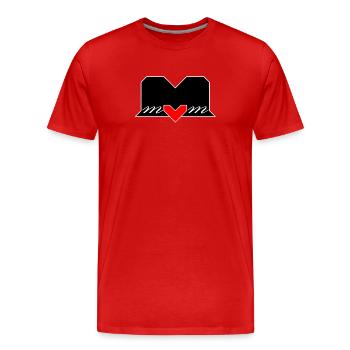 MOM Mom Birth Heart Love Best Mom - Men's Premium Organic T-Shirt - red - Front - Damien (186cm)