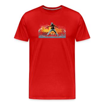 Breakdance Graffiti Urban Vibe - Männer Premium Bio T-Shirt - Rot - Vorne - Damien (186cm)