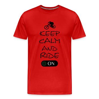 Downhill Biken Biker BMX Mtb - Männer Premium Bio T-Shirt - Rot - Vorne - Damien (186cm)