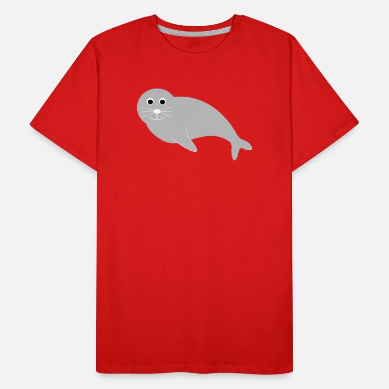 Sceaux, phoques, phoques, phoques animaux T-shirt bio Premium Homme